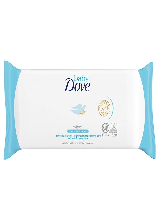 Baby Dove Dove Baby Wipes Rich Moisture,50 Count (Pack of 6) - Image 2