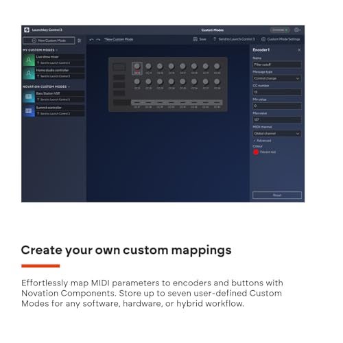 Novation Launch Control 3 – USB Powered, MIDI Control Surface for DAW and Hardware Integration with 16 Endless Encoders, 5-Pin MIDI I/O, and Music Software Bundle - Image 5