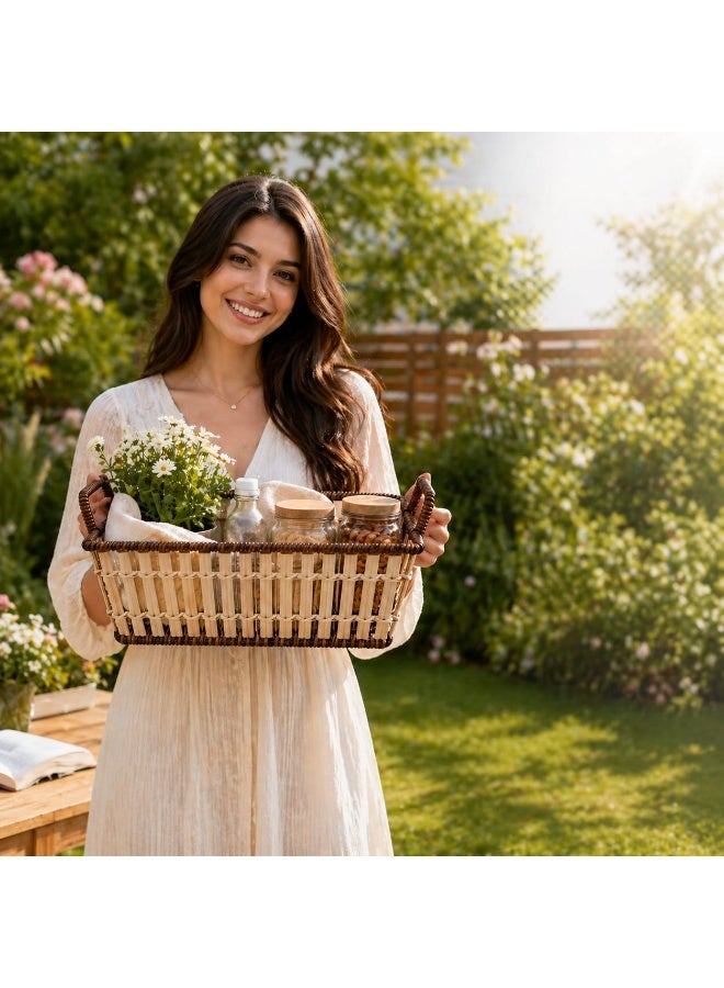 aw Wicker Square Bread Basket, 27*27*8.5cm - Image 4