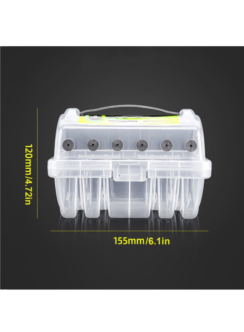 Clear Spool Organizer | Tackle Box Storage | Fishing Lines Holder, Transparent Spool Case, Angler's Tackle Organizer, Spool Storage Container, Fishing Lines Organizer, Clear Tackle Organizer