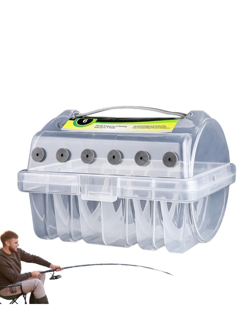 Clear Spool Organizer | Tackle Box Storage | Fishing Lines Holder, Transparent Spool Case, Angler's Tackle Organizer, Spool Storage Container, Fishing Lines Organizer, Clear Tackle Organizer