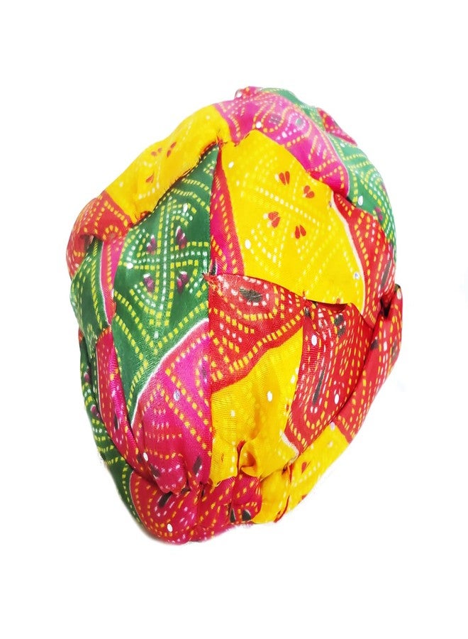 BITONA® Women, Men or kid Rajasthani Traditional Pagdi Safa for Holi Function or Role play Free size Pc- (1) - Image 3