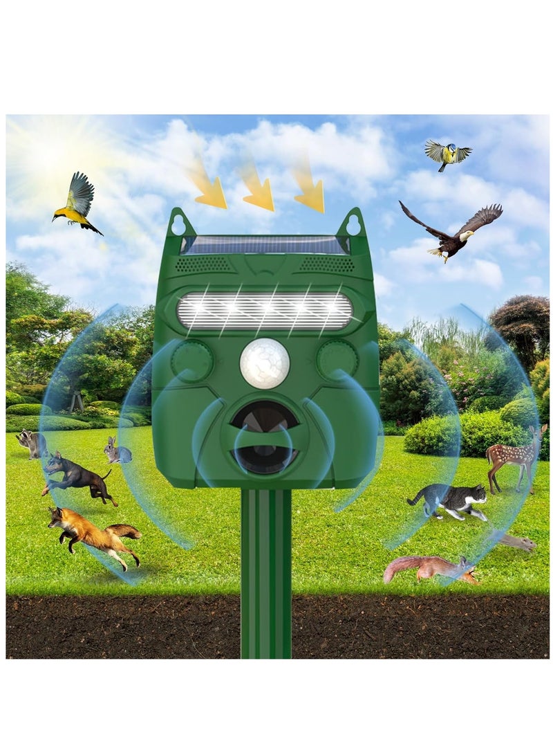 SYOSI Solar Ultrasonic Animal Repeller Cat Repellent Outdoor Dog Squirrel Raccoon Skunk Rabbit Rodent Fox Deer Bird Solar Animal Repeller with Motion Sensor and Flashing Light Electronics  - Image 1