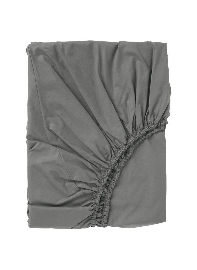 Generic Fitted sheet, grey, 140x200 cm  - Image 1