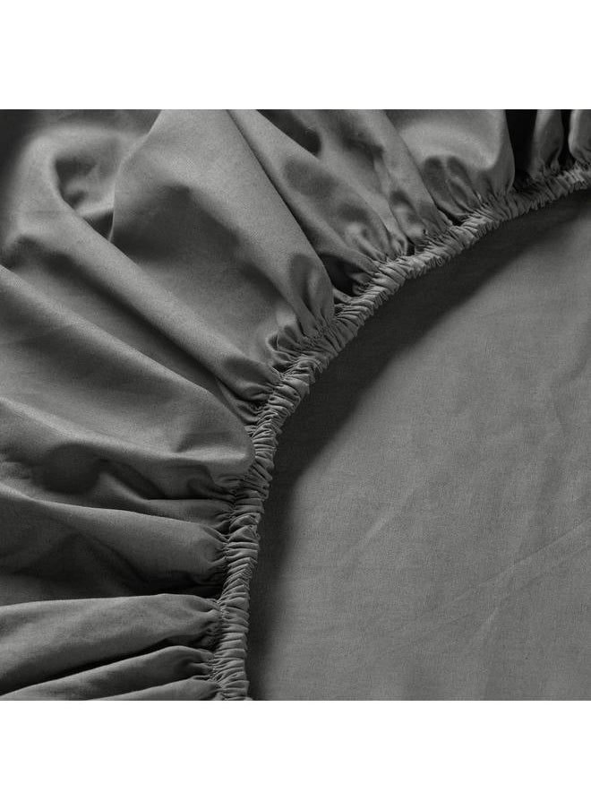 Generic Fitted sheet, grey, 140x200 cm  - Image 5