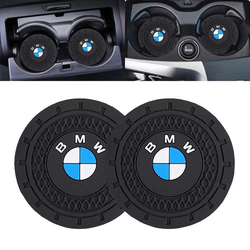 XIGRALUCK Car Cup Holder Coaster for BMW M 3 5 7 X1 X3 M3 M5 X1 X5 X6 Recessed Silicone Cupholder Coaster Interior Accessories 275in 2Pack Black - Image 3