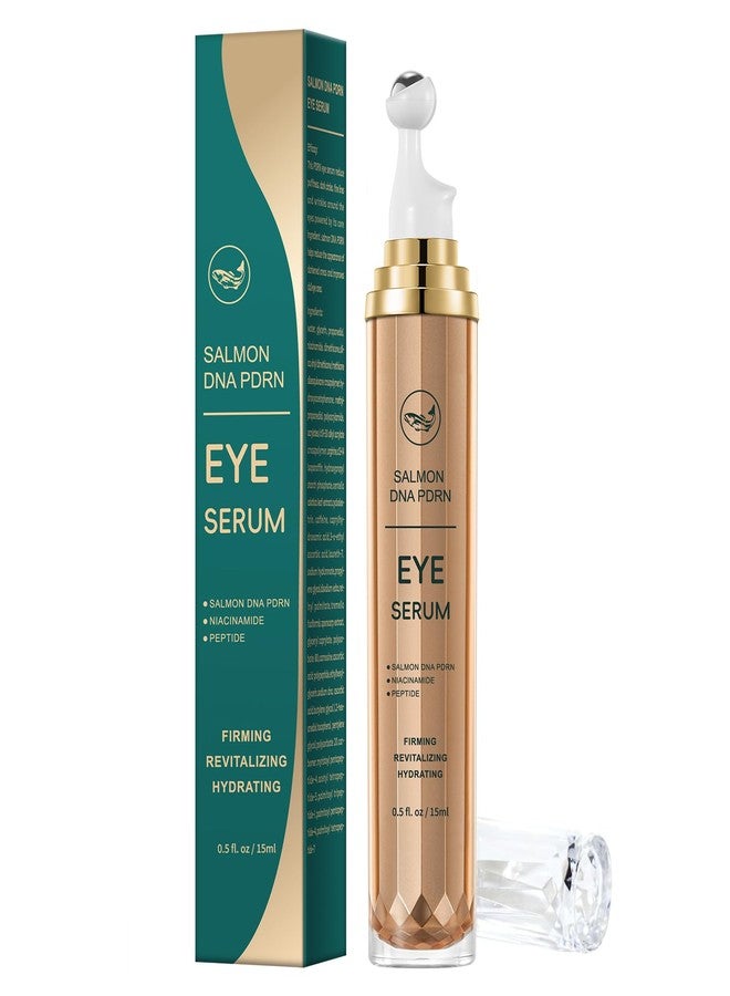 YAFUSIPE Eye Serum for Dark Circles and Puffiness, Salmon DNA PDRN Eye Treatment Serums with Peptides and Niacinamide Puffy Eyes Roller Serum Under Eye Bags, Revive Eyes Serum for Anti-wrinkle 0.5 fl.oz - Image 1