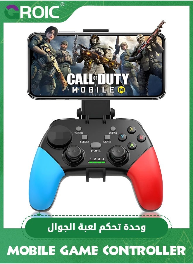 GROIC Game Controller for iPhone/iOS/Android/PC/Steam Deck with Phone Holder, Turbo, Wireless Gamepad Joystick for iPhone 15/14/13/12/iPad/MacBook/Samsung Galaxy/Tablet, Call of Duty, Apex  - Image 1