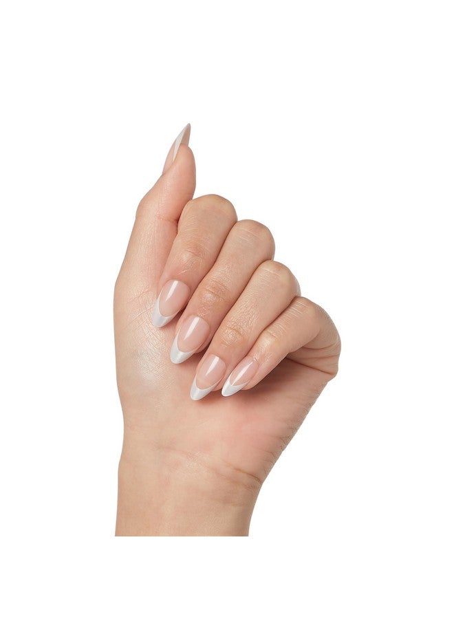 KISS Gel Fantasy, Press-On Nails, Nail glue included, 'North Coast', Light Silver, Medium Size, Almond Shape, Includes 28 Nails, 2G Glue, 1 Manicure Stick, 1 Mini File - Image 3