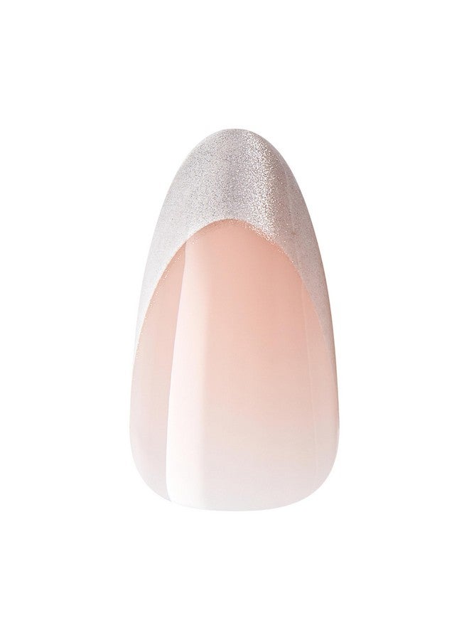 KISS Gel Fantasy, Press-On Nails, Nail glue included, 'North Coast', Light Silver, Medium Size, Almond Shape, Includes 28 Nails, 2G Glue, 1 Manicure Stick, 1 Mini File - Image 4