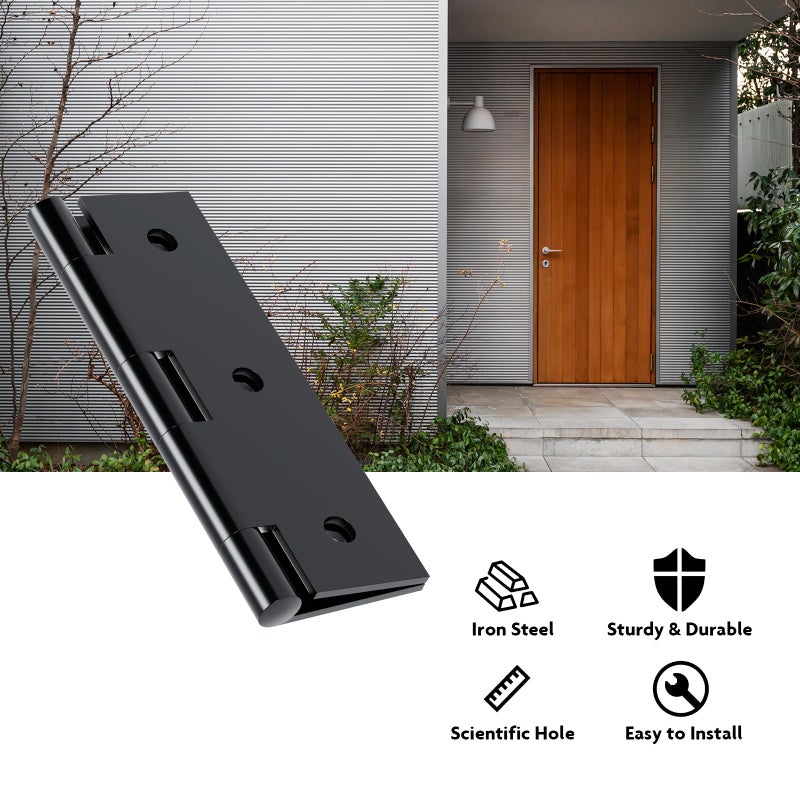 LEIFENY 6 Pack 2.5 inch Black Door Hinges, Small Hinge Hardware for Doors, Cabinets, DIY Projects (Screws Included) - Image 4