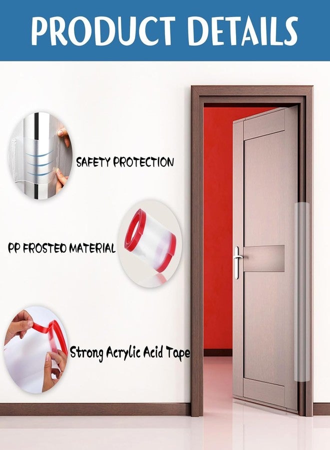 SWILAK 1.2 MTR Child Safety Door Finger Pinch Guard Transparent Anti-Pinch Protector Strip Soft PVC Door Hinge Shield for Kids Safety for Home, School & Durable Design(1.2M) - Image 5