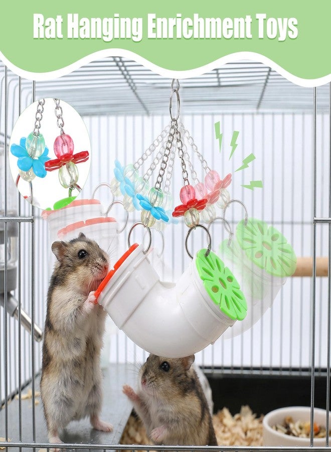WJIAAA Rat Enrichment Toys, Rat Foraging Toy with Healthy Slow Feeder Design, Funny Hanging Rats Cage Accessories to Reduce Boredom for Pet Mice Hamsters Parakeets, Easy-Clean - Image 2