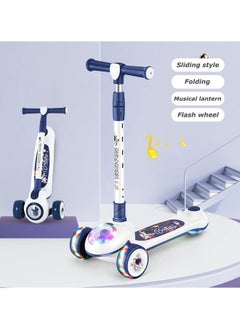 GGEROU Kids Kick Scooter, LED Lighted Wheels, 3 Adjustable Height Handlebars, Lean-to-Steer, Anti-Slip Deck, 3 Wheels, for Ages 2-8 Years, up to 45 kg  - Image 2