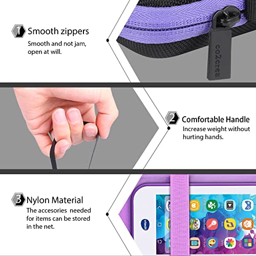 co2CREA Hard Case Replacement for VTech KidiBuzz 3 / KidiBuzz G2 Kids’ Electronics Smart Device KidiConnect (Black Case + Inside Purple) - Image 5