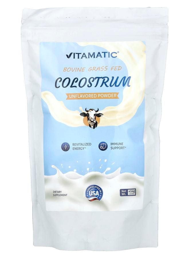 Vitamatic Bovine Grass Fed Colostrum Unflavored 16 oz (454 g)