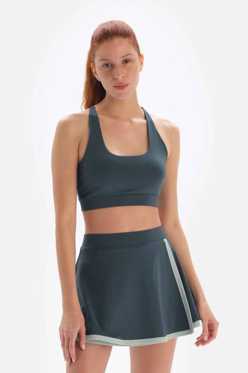 داجي Petrol Women's Cross Back Strap Sports Bra Pa
