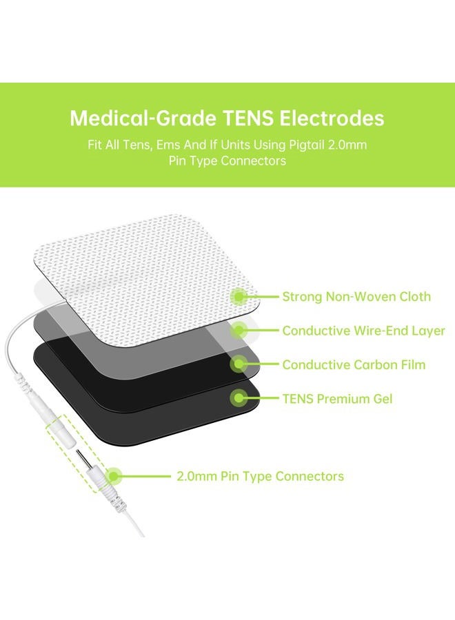 AmzWorld 30-Piece Tens Unit Replacement Pads, Dozens of Multi-Size Unit Pads with Pad Holder, Reusable and Self-Adhesive Electrode Pads - Image 3