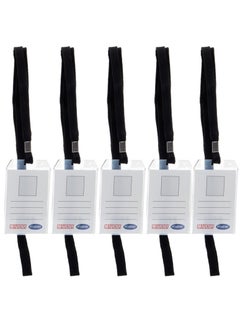 PARTNER 5-Piece ID Card Holder Vertical With Black Lanyard  - Image 1