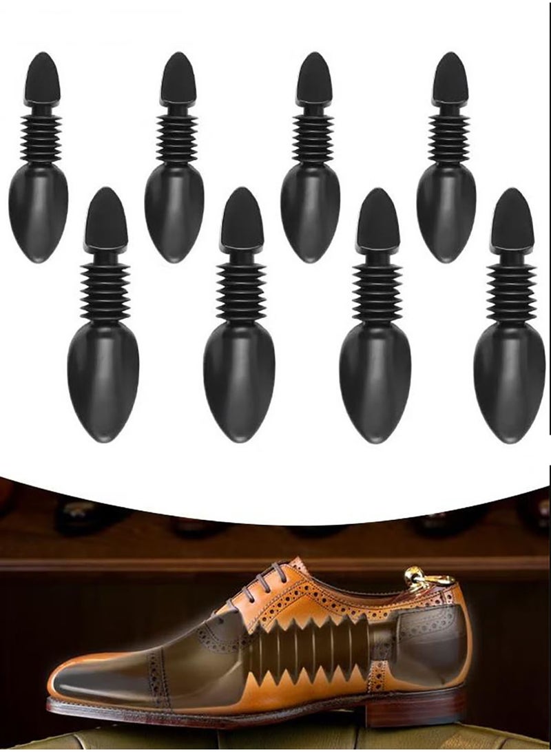 يلا جوي 4 أزواج من موسعات الأحذية، موسع أحذية تلسكوبي بمقاسين، موسع أحذية للنساء والرجال، أسود - Image 1