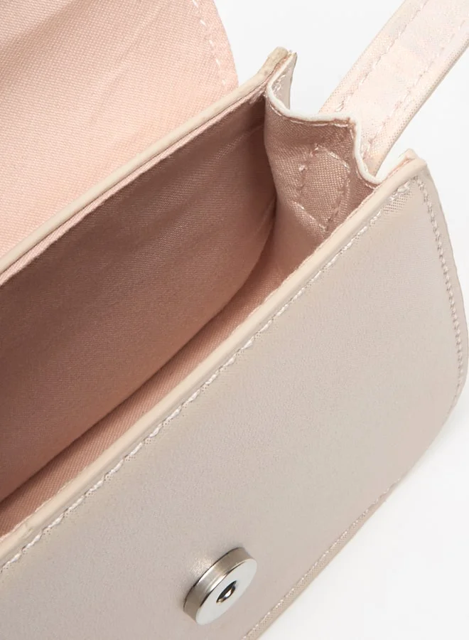 فلورا بيلا من شو إكسبرس Butterfly Accent Crossbody Bag with Strap Handle and Magnetic Closure