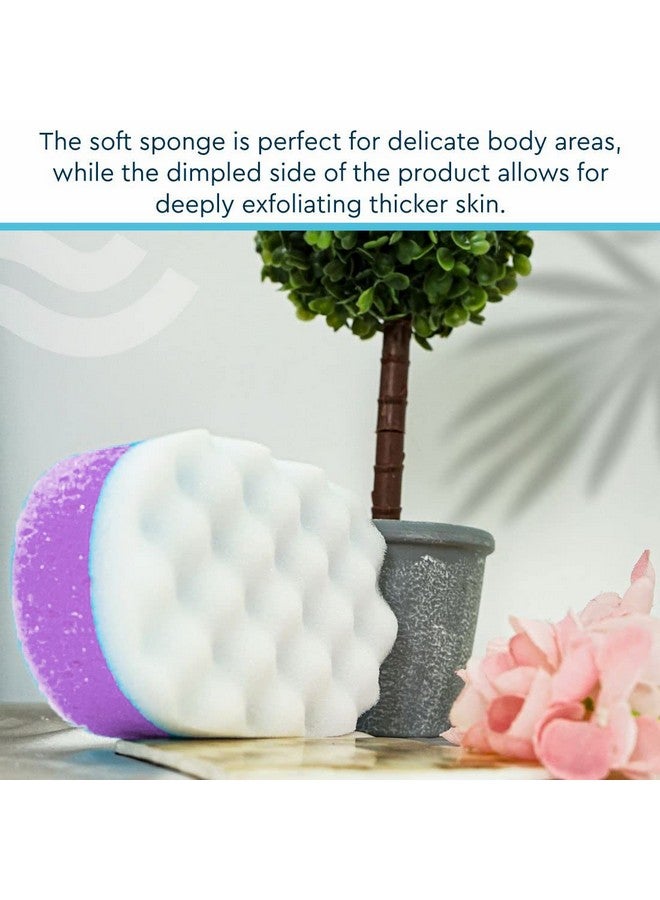 غوب اسفنجة استحمام للكبار والأطفال، اسفنجة ليفة للرجال والنساء لون أزرق (أزرق) - Image 3