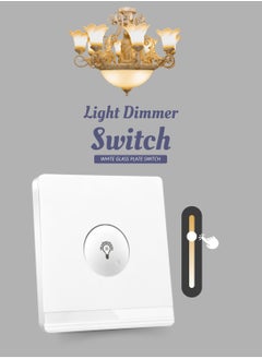 Vmax V5-Series Intelligent Dimmer Light Switch, Single Round Push Button 3x3" White/Ivory Finish  - Image 3
