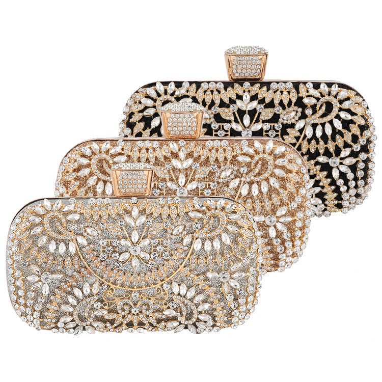 Banquet Bag Women'S Handbag Diamond-Encrusted Banquet Wedding Clutch Annual Meeting Dress Evening Makeup Bag - Image 3