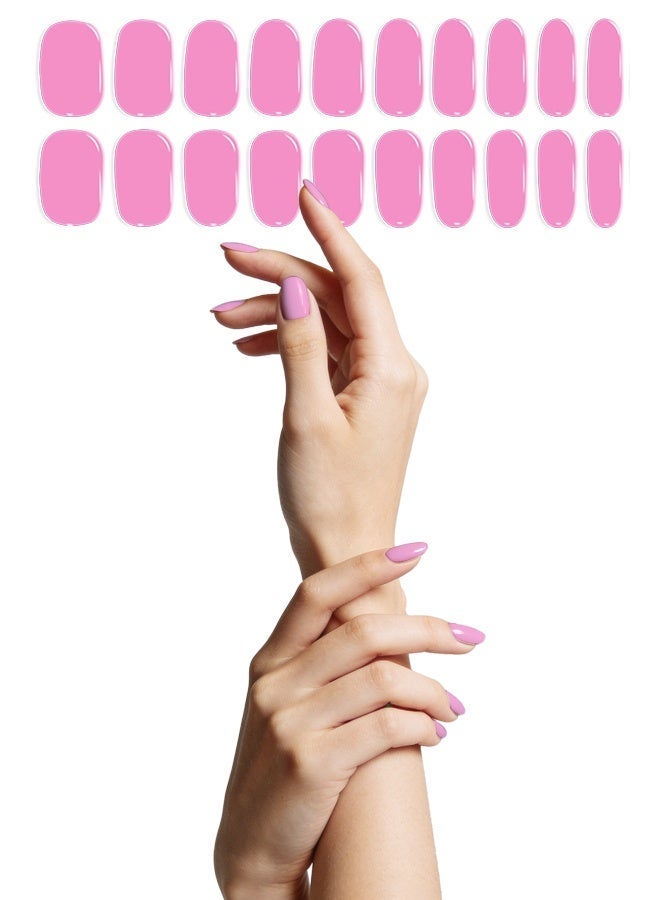 شرائط جل أظافر شبه معالجة – تتطلب مصباح UV/LED – مقاومة للماء – ألوان ثابتة – 20 شريط + مبرد + عود خشبي - Image 1