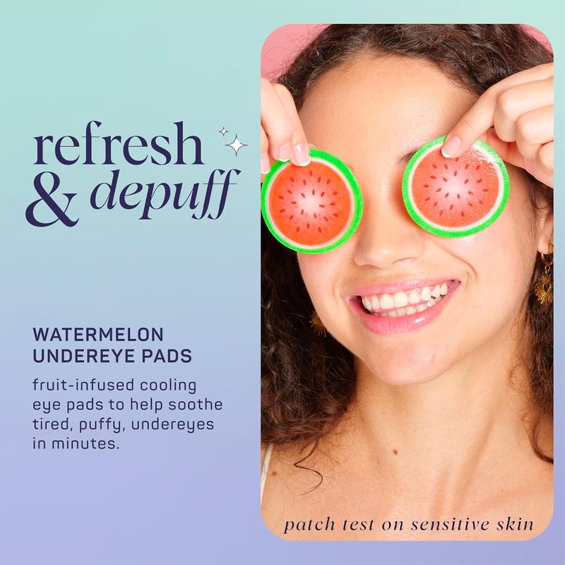 SpaLife Watermelon Cooling Eye Pads 48 Hydrating Under Eye Patches for Puffiness Dark Circles and Tired Eyes Infused with Hyaluronic Acid Glycerin and Vitamin C Fruity Scent - Image 3