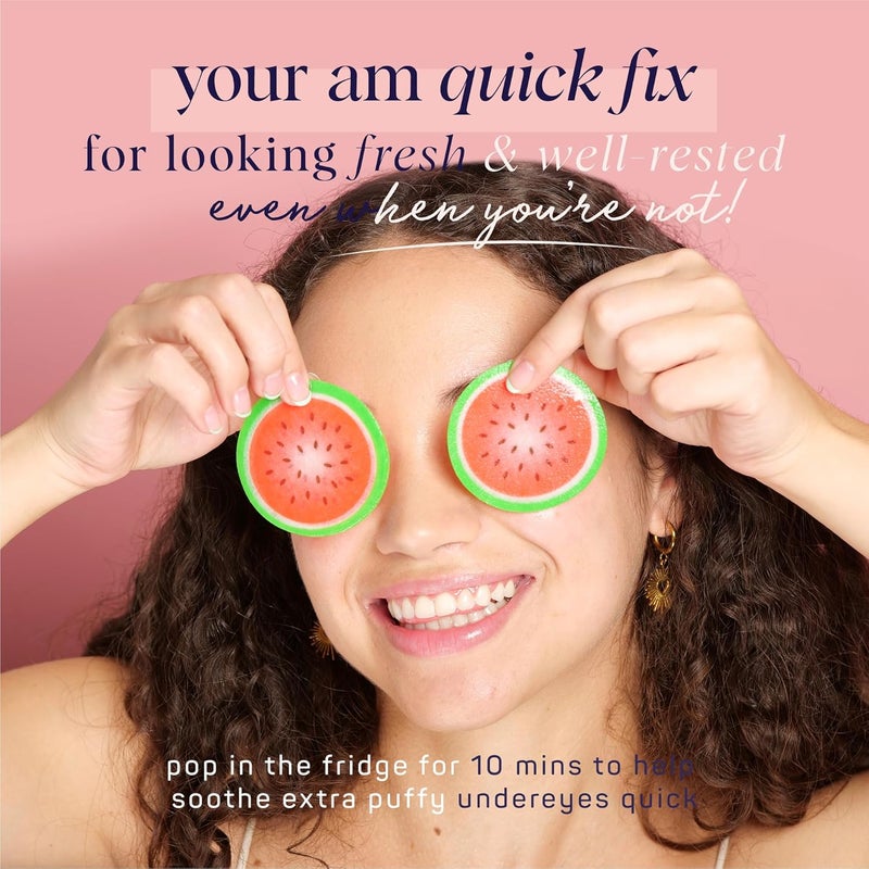 SpaLife Watermelon Cooling Eye Pads 48 Hydrating Under Eye Patches for Puffiness Dark Circles and Tired Eyes Infused with Hyaluronic Acid Glycerin and Vitamin C Fruity Scent - Image 2
