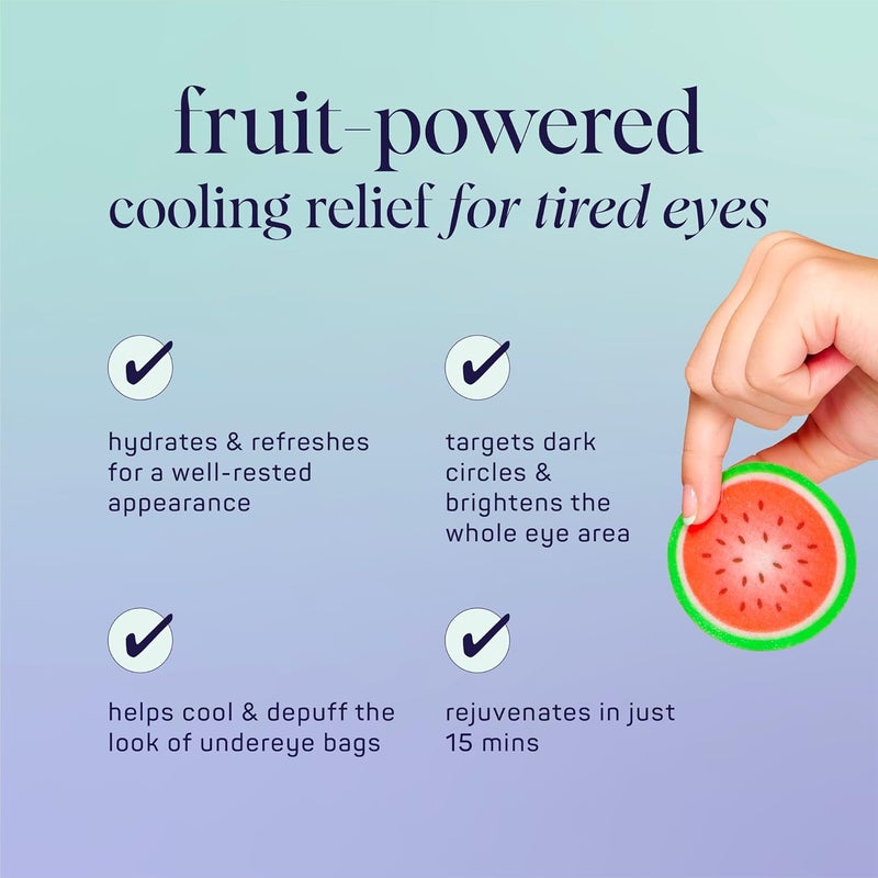 SpaLife Watermelon Cooling Eye Pads 48 Hydrating Under Eye Patches for Puffiness Dark Circles and Tired Eyes Infused with Hyaluronic Acid Glycerin and Vitamin C Fruity Scent - Image 4