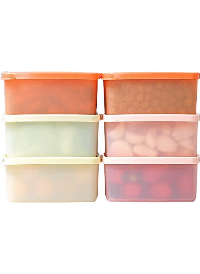 Tupperware حاويات تخزين ثلاجة توبيروير 400 مل * 6، صناديق تخزين الخضار والفواكه، حاويات محكمة الغلق من الدرجة الغذائية لتنظيم الثلاجة، تمنع انتقال الروائح - Image 1
