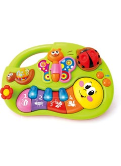 HOLA Smile Face Fun Keyboard - Interactive Baby Piano with 2 Modes (Learning & Music), Educational Toy with 1-2-3’s, Colors, Sounds, Musical Notes, and Sensory Stimulation for Toddlers 6M+  - Image 1