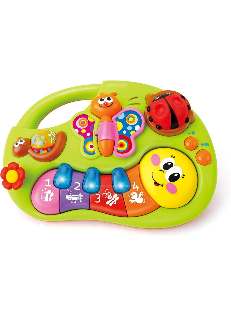 HOLA - Smile Face Fun Keyboard - Interactive Baby Piano with 2 Modes (Learning & Music), Educational Toy with 1-2-3’s, Colors, Sounds, Musical Notes, and Sensory Stimulation for Toddlers 6M+ - Image 1