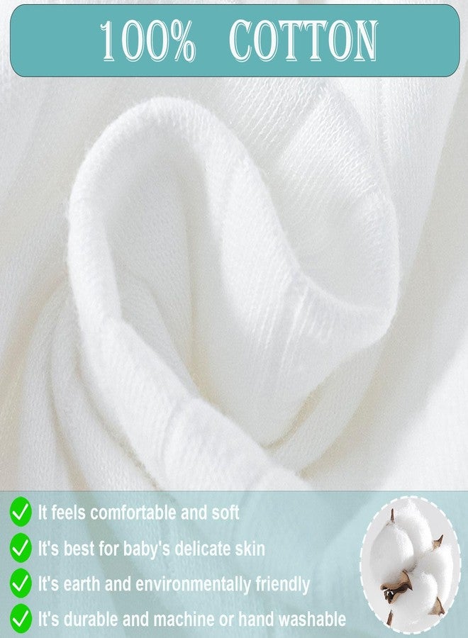 KeCool Baby Boys Girls Romper with Hat Unisex Infant Clothes Set, 100% Cotton Soft Cute Bear Newborn Infant Baby Jumpsuit Bodysuit Clothes Long Sleeve (White, 1-3 Months) - Image 2