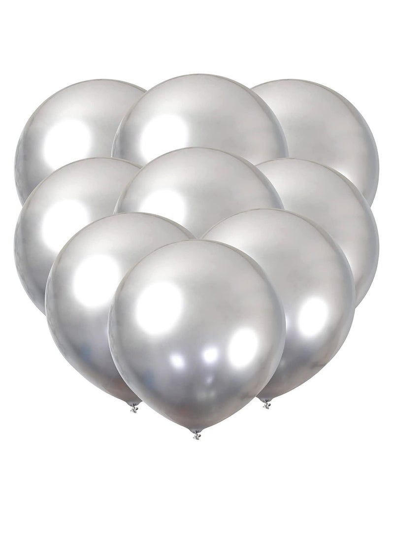 بارتي فن بالون معدني 12 بوصة لون فضي غامق 40 قطعة - Image 1