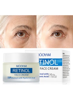 MOOYAM Retinol Face Cream, Ant-Aging Wrinkle Firming Cream, Retinol Firming and  Hyaluronic Acid Revitalizing Cream 50g  - Image 1