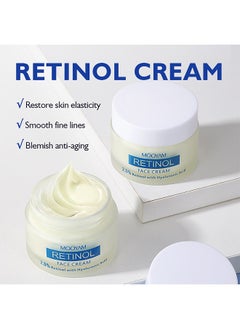 MOOYAM Retinol Face Cream, Ant-Aging Wrinkle Firming Cream, Retinol Firming and  Hyaluronic Acid Revitalizing Cream 50g  - Image 2