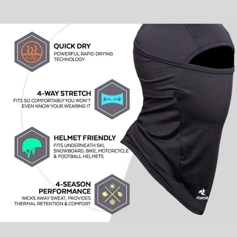 Raida CoolSkin Balaclava | Multi-Functional Design | Full-Face Protection | Odor-Free - Image 3
