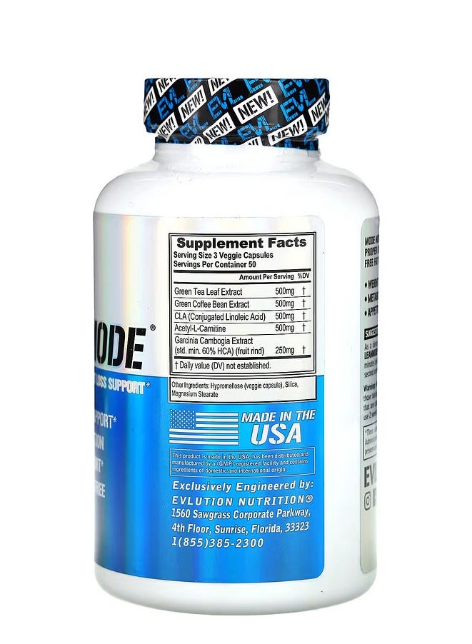 EVLUTION NUTRITION Leanmode Fat Burner Supplement-150 Capsules - Image 2