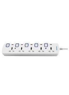 SONASHI 5Way Universal Extension Socket with Indicator Light and Safety Shutter  Extra Long Copper AC Cord for Friendly Usage  Used for Electronic Devices SES-1005  - Image 1