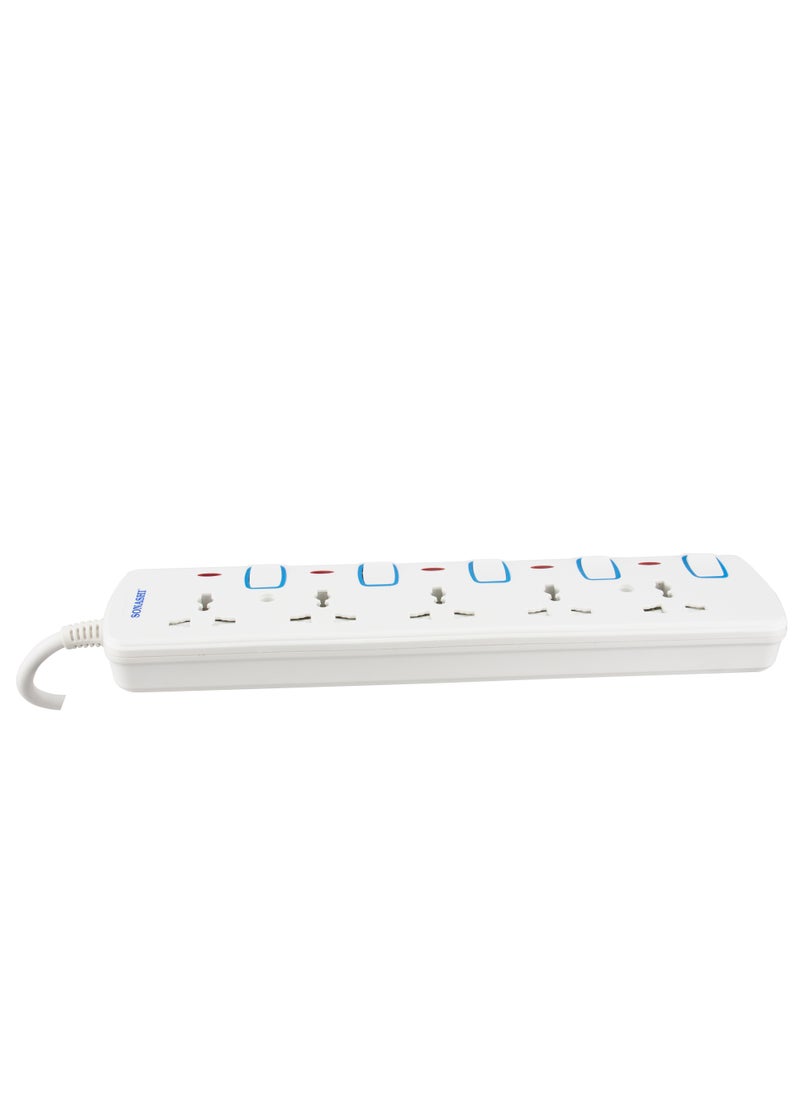 SONASHI - 5Way Universal Extension Socket with Indicator Light and Safety Shutter  Extra Long Copper AC Cord for Friendly Usage  Used for Electronic Devices SES-1005 - Image 1