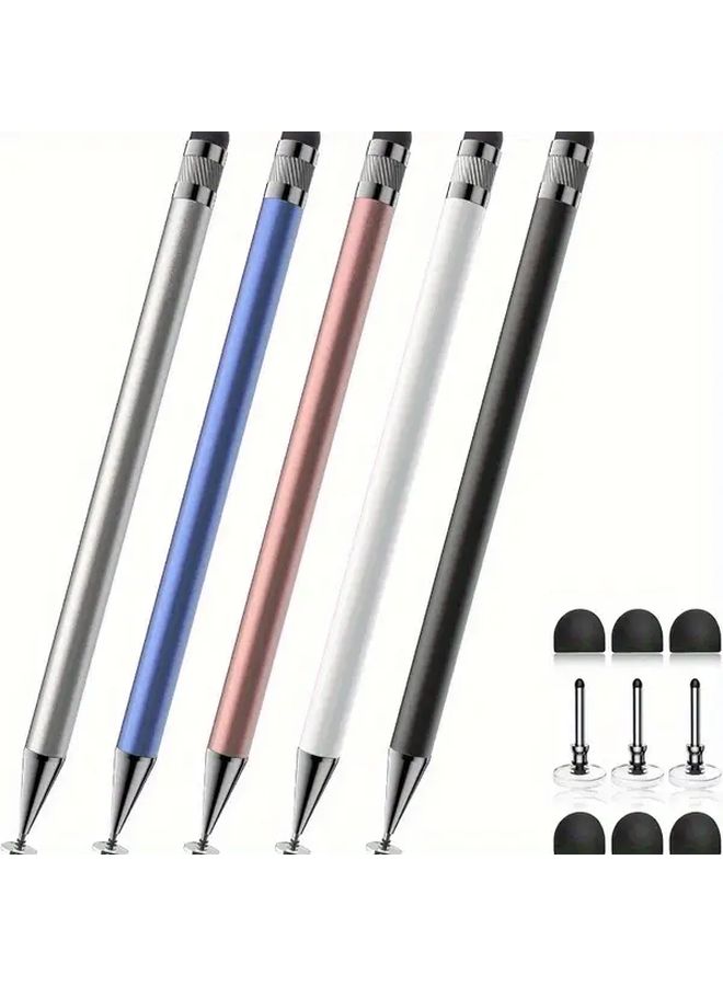 Rose Golden Universal Rotating Tip MPS Disc Stylus Pen for All Touch Screens - Image 1