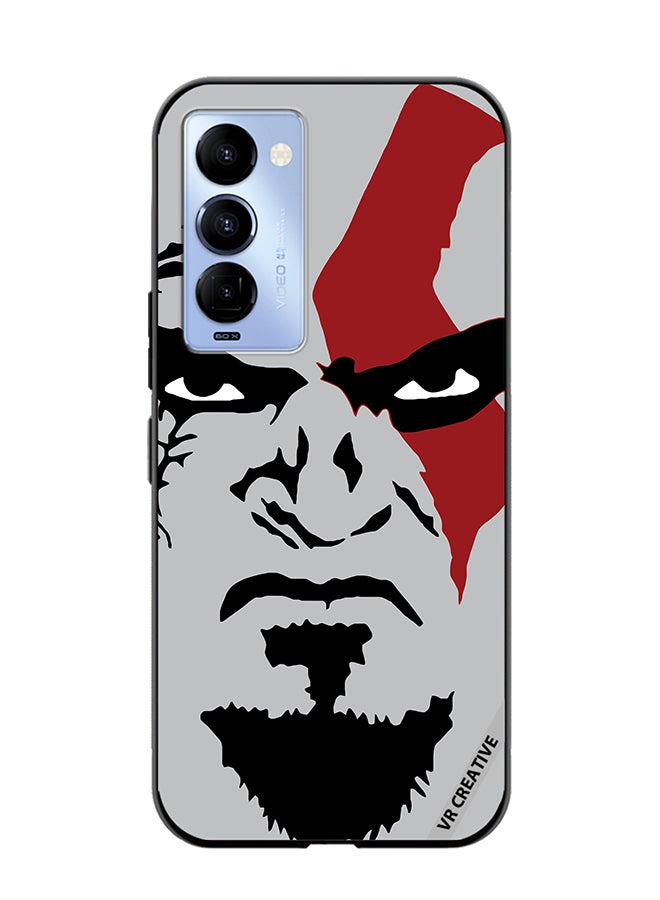 VR CREATIVE Protective Case Cover For Tecno Camon 18/18 P Face God Of War Design Multicolour - Image 1