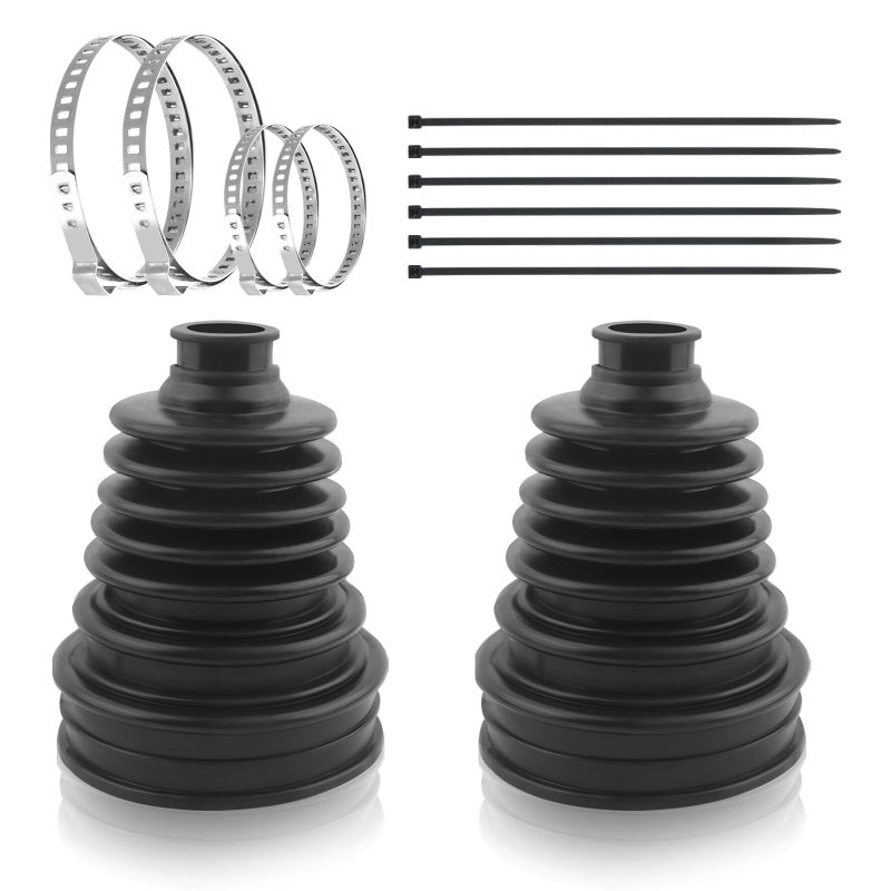 YGDMD 2PCS CV Boot Repair Kit includes 4 Stainless Steel Clamps 6 Cable TiesCV Axle Boot Repair Kit for 19mm to 24mm ShaftsFlexible Axle Boots with WearWaterHeat Resistance - Image 3