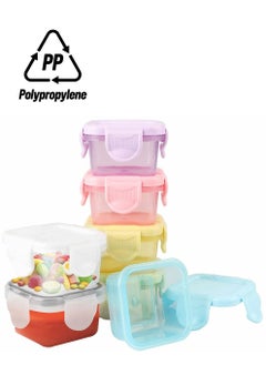 Y&D 7 Pcs Dressing Containers for Lunch Box, SYOSI 60 ML Small Condiment with Lids, Leakproof, Reusable Salad Container To Go Adults, Kids, Mini Subpackage Fresh-keeping Box  - Image 1
