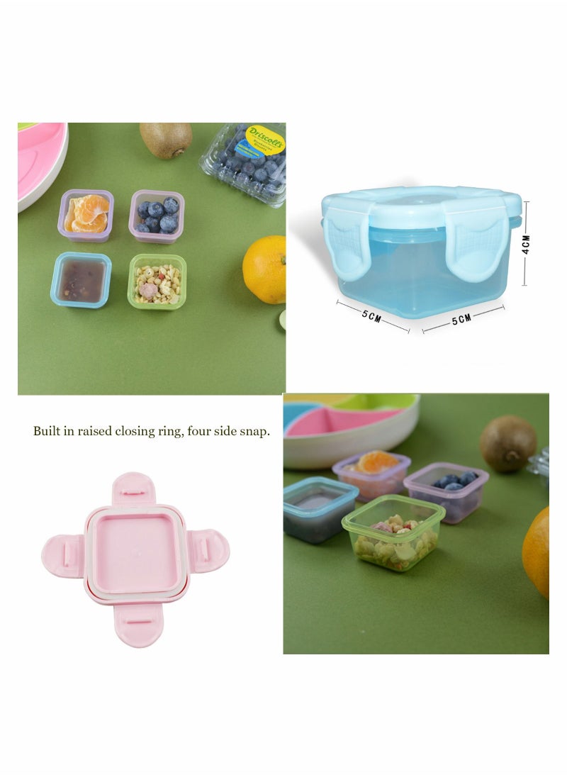 Y&D - 7 Pcs Dressing Containers for Lunch Box, SYOSI 60 ML Small Condiment with Lids, Leakproof, Reusable Salad Container To Go Adults, Kids, Mini Subpackage Fresh-keeping Box - Image 1