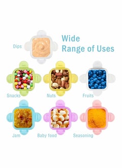 Y&D 7 Pcs Dressing Containers for Lunch Box, SYOSI 60 ML Small Condiment with Lids, Leakproof, Reusable Salad Container To Go Adults, Kids, Mini Subpackage Fresh-keeping Box  - Image 2
