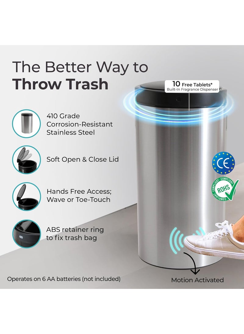 The Better Home The Better Home Smart Dustbin For Home 30 L 1 Yr Warranty Automatic Bin With Sensor Dustbin For Kitchen Trash Can For Bathroom CE RoHS Certified Silver Black  - Image 3